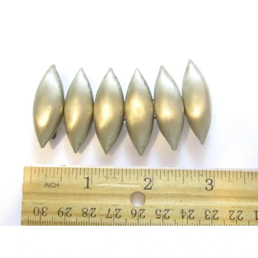 Vintage/Antique‎ Art Nouveau Unique Puffy Ovals Linked Silver Toned Belt Buckle